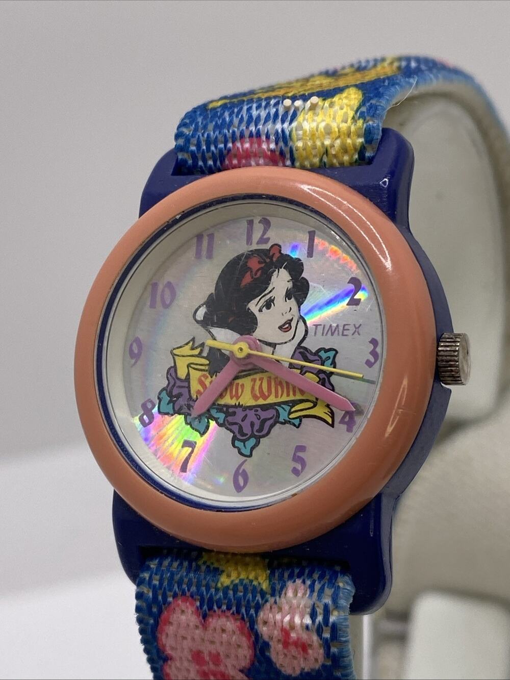 Vintage Timex Snow White Womens Watch Works New Battery